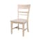 International Concepts Quincy Solid Wood Dining Chairs - Set of 2 - Unfinished CI-67P - alternate 1